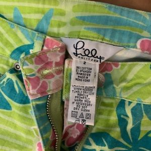 Lilly Pulitzer Tropical Print Cotton Pants Size 2